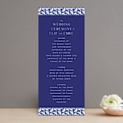 "Topkapi" - Wedding Programs in Cobalt by Nazia Hyder - Front