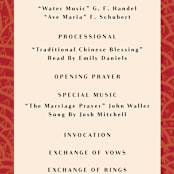 "Mizu Pattern" - Wedding Programs in Ruby by Kanika Mathur - Detail