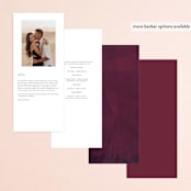 "Radiance" - Wedding Programs in Kantha by Heather Cairl - Back of Card Options
