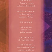 "Radiance" - Wedding Programs in Kantha by Heather Cairl - Detail