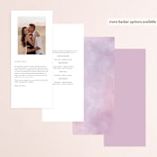 "Romantic Florals" - Wedding Programs in Violet by Hooray Creative - Back of Card Options