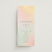 "marshmallow" - Wedding Programs in Sunrise by Petra Kern - Front