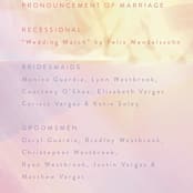 "Amanecer" - Wedding Programs in Dawn by Tamara Hilje - Detail