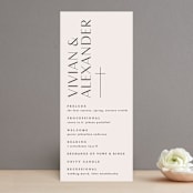 "Ascent" - Wedding Programs in Ecru by Erica Krystek - Front