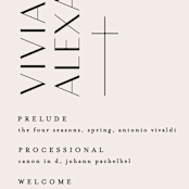 "Ascent" - Wedding Programs in Ecru by Erica Krystek - Detail