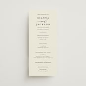 "Love and Faith" - Wedding Programs in Vanilla by Louise Kay - Front