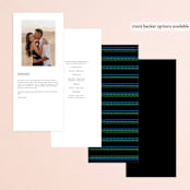 "Embroidery" - Wedding Programs in Noche by Jackie Crawford - Back of Card Options