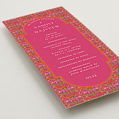 "Varna" - Wedding Programs in Fuchsia by Pati Cascino - Detail
