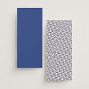 "two toned" - Wedding Programs in Marseille Bleu by Deborah Chou - Back of Card Options