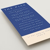 "two toned" - Wedding Programs in Marseille Bleu by Deborah Chou - Detail