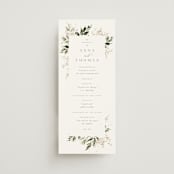 "Grace" - Wedding Programs in Porcelain by Leah Bisch - Front