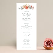 "New Blossoms" - Wedding Programs in Peach by Olivia Raufman - Front