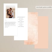 "New Blossoms" - Wedding Programs in Peach by Olivia Raufman - Back of Card Options