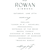 "New Blossoms" - Wedding Programs in Peach by Olivia Raufman - Detail