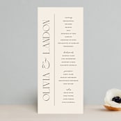 "The Manor" - Wedding Programs in Buff by Pixel and Hank - Front