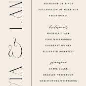 "The Manor" - Wedding Programs in Buff by Pixel and Hank - Detail