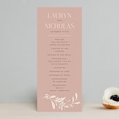 "Moment" - Wedding Programs in Rose by Erin German - Front