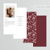 "Moment" - Wedding Programs in Rose by Erin German - Back of Card Options