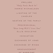 "Moment" - Wedding Programs in Rose by Erin German - Detail