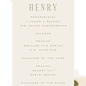 "Swept Away" - Wedding Programs in Petal by Leah Bisch - Detail