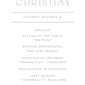 "Simple Crest" - Wedding Programs in Sage by Kristen Smith - Detail
