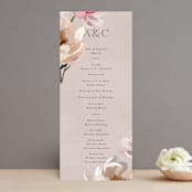 "Chalk Floral" - Wedding Programs in Dove by Olivia Kanaley Inman - Front