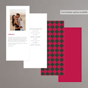 "Rose Garden" - Wedding Programs in Magenta by Leah Bisch - Back of Card Options