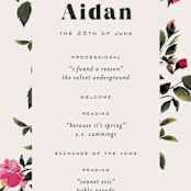 "Rose Garden" - Wedding Programs in Magenta by Leah Bisch - Detail