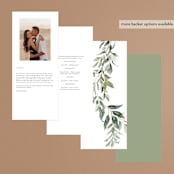 "More Than Words" - Wedding Programs in Bridal White by Design Lotus - Back of Card Options