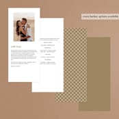 "Understated Elegance" - Wedding Programs in Buttercream by Brandy Folse - Back of Card Options