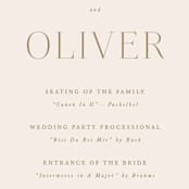 "Understated Elegance" - Wedding Programs in Buttercream by Brandy Folse - Detail