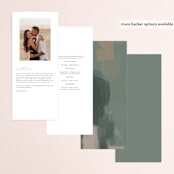 "Verdant" - Wedding Programs in Moss by Nicoletta Savod - Back of Card Options