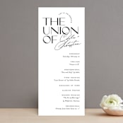 "Union Stack" - Wedding Programs in Diamond by Jessica Corliss - Front
