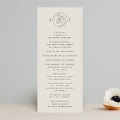 "Wine Label" - Wedding Programs in Stone by Owl and Toad - Front