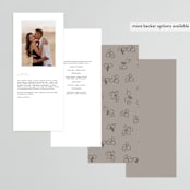 "Wine Label" - Wedding Programs in Stone by Owl and Toad - Back of Card Options