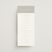 "Overlay" - Wedding Programs in Dove by Meggy Masters - Front