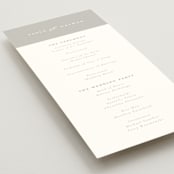 "Overlay" - Wedding Programs in Dove by Meggy Masters - Detail