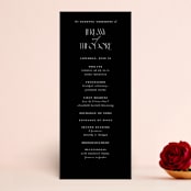 "Black-Tie" - Wedding Programs in Noir by Benita Crandall - Front