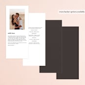 "Film" - Wedding Programs in Coffee by JoAnn Jinks - Back of Card Options