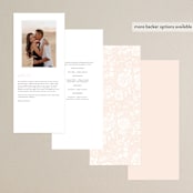 "Classic Lux" - Wedding Programs in Blush by Stacey Day - Back of Card Options