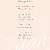 "Classic Lux" - Wedding Programs in Blush by Stacey Day - Detail