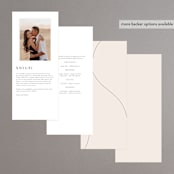 "Engraved" - Wedding Programs in Charcoal by Claudia Orengo - Back of Card Options