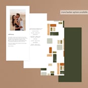 "Concord" - Wedding Programs in Moss by Robert and Stella - Back of Card Options