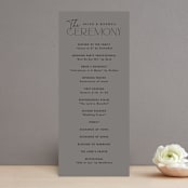 "The Ultimate After Party" - Wedding Programs in Fog by Becky Nimoy - Front