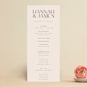 "West Side" - Wedding Programs in Slate by Hudson meet Rose - Front