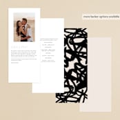"West Side" - Wedding Programs in Slate by Hudson meet Rose - Back of Card Options
