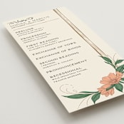 "Charming" - Wedding Programs in Almond by GeekInk Design - Detail
