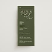 "Martini" - Wedding Programs in Olive by Pixel and Hank - Front