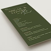 "Martini" - Wedding Programs in Olive by Pixel and Hank - Detail
