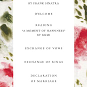 "Wild Roses" - Wedding Programs in Bush by Sumak Studio - Detail